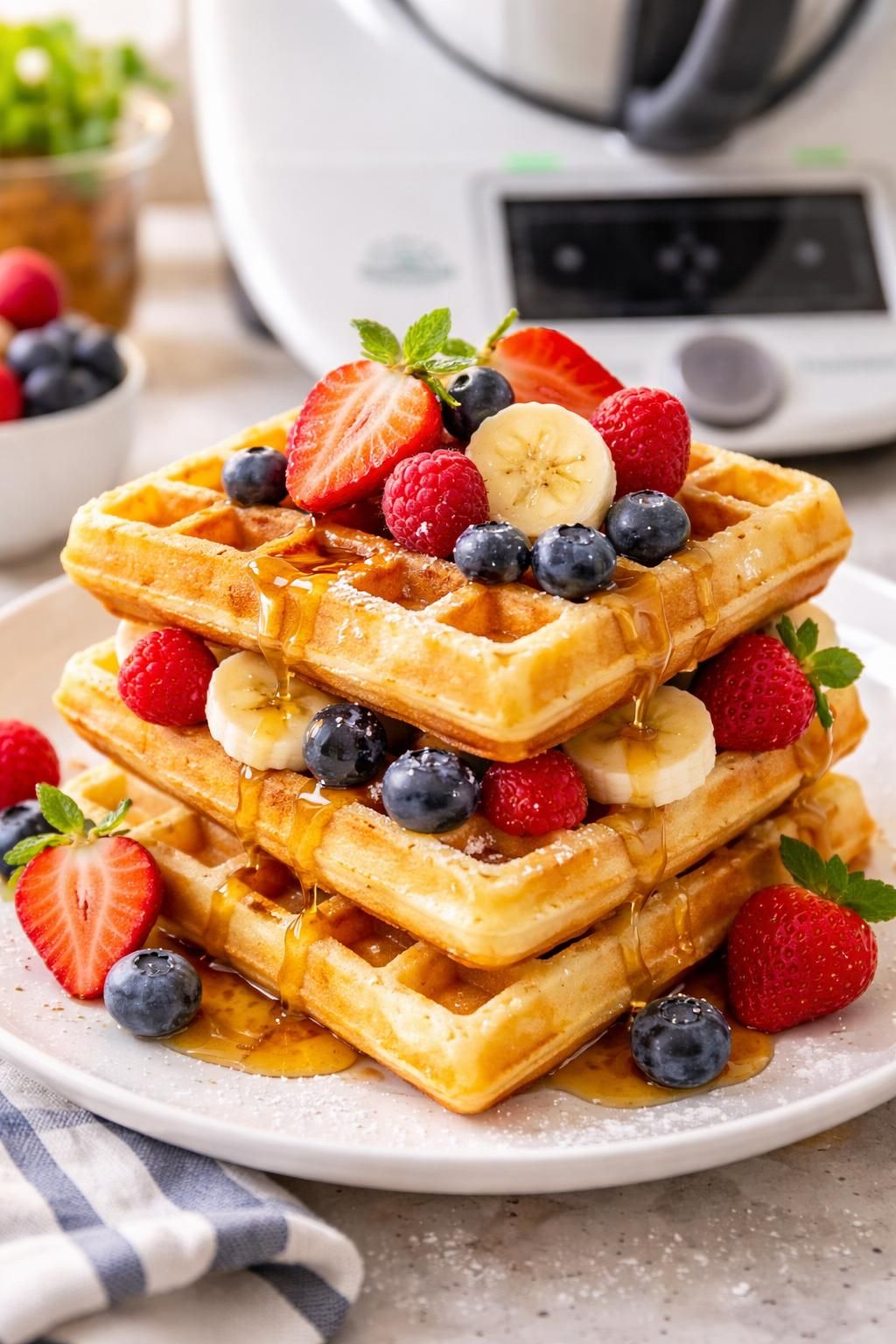 découvrez la recette simple et rapide de pâte à gaufre avec thermomix pour des gaufres moelleuses et délicieuses à chaque fois.