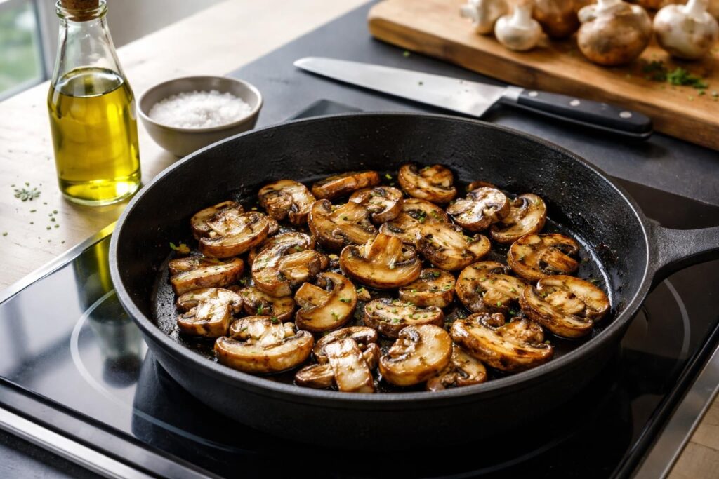 découvrez nos astuces pour cuire les champignons à la poêle sans les détremper et obtenir une texture parfaite à chaque fois.