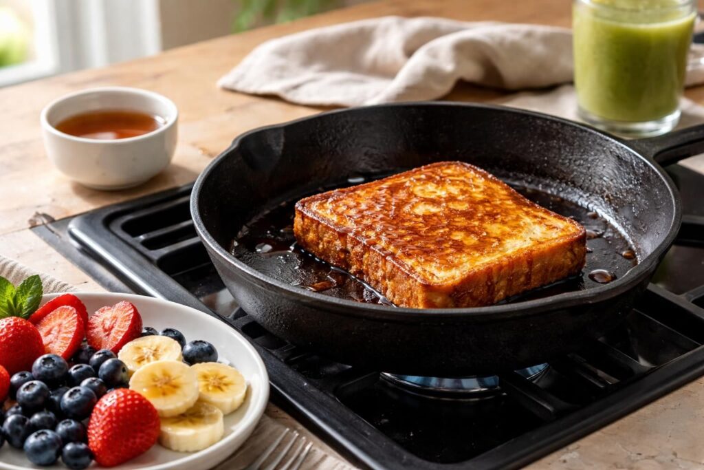 découvrez notre recette facile de pain perdu à la poêle, idéale pour un petit-déjeuner gourmand et sain. astuce simple pour régaler toute la famille en un rien de temps.