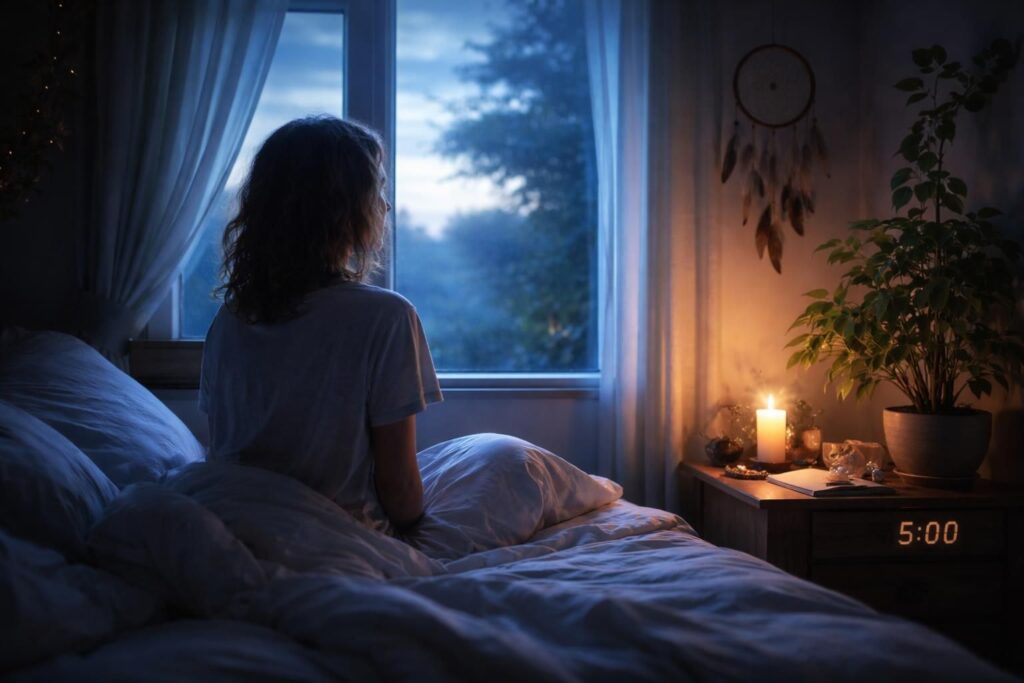 découvrez la signification spirituelle du fait de se réveiller à 5h du matin et ce que ce phénomène peut révéler sur votre vie intérieure et vos messages de l'univers.